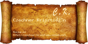 Czechner Krisztián névjegykártya